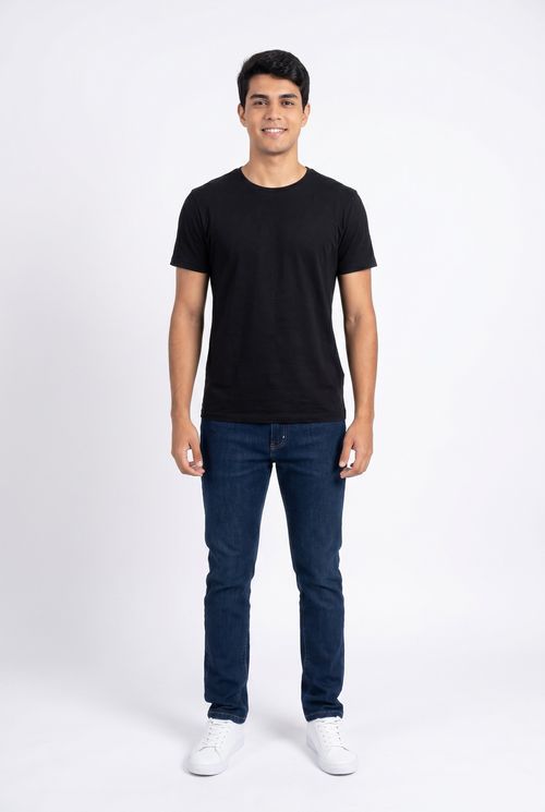 Calça Jeans Masculina Slim Fit Azul Clássico Versátil