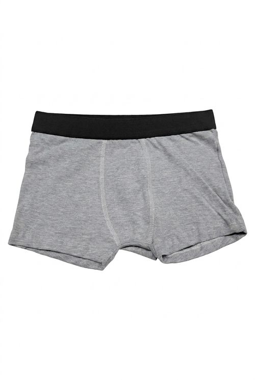 Boxer Masculina Cinza Mescla Cós Preto