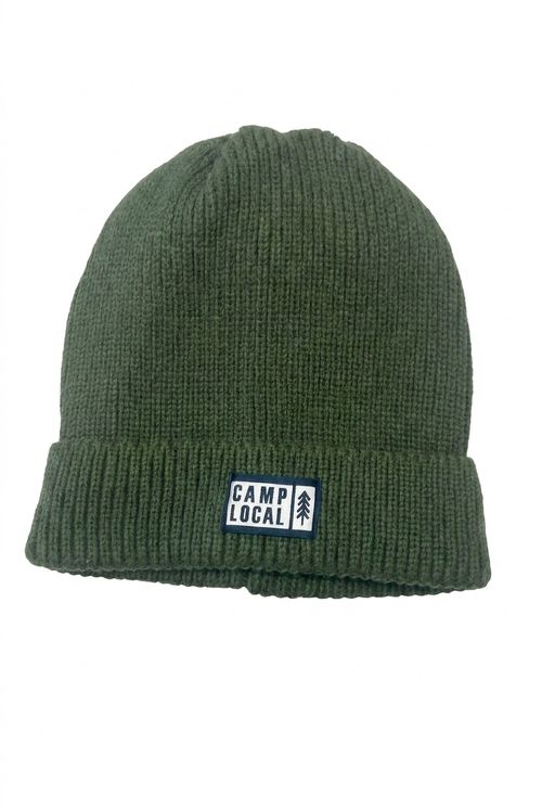 Gorro Masculino Verde Militar com Patch Camp Local