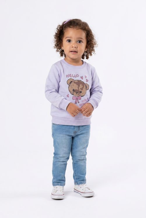 Moletom inf1/3nas ursinho lilas ibm225 lilas