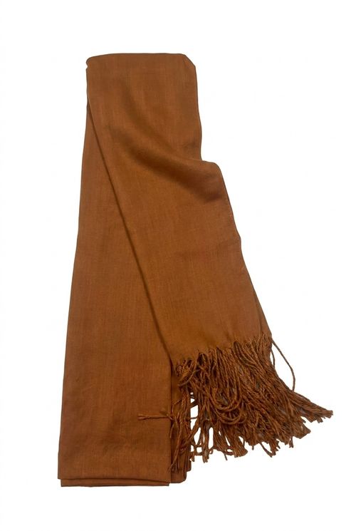 Pashmina feminino Caramelo com Franjas