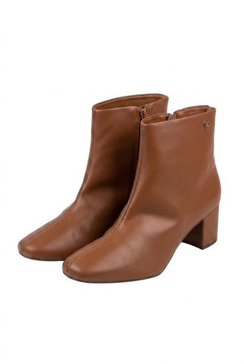 Bota Ankle Boot Feminina Caramelo