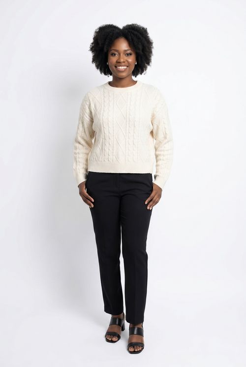 Suéter Feminino Off-White Tricô Trançado
