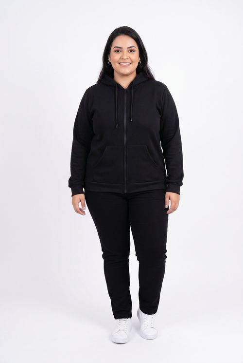 Moletom fem fpm fgm003a aber capuz preto preto