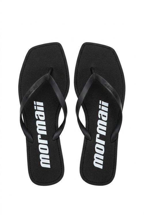Chinelo Mormaii Essencial Feminino Preto com Logo Mormaii