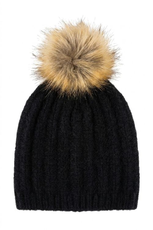 Aces fem aio051 gorro pompom preto preto