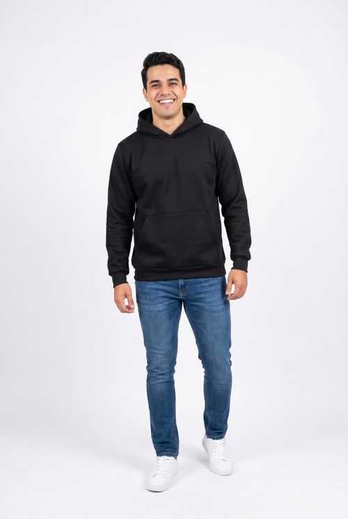 Mol masc basico canguru preto preto