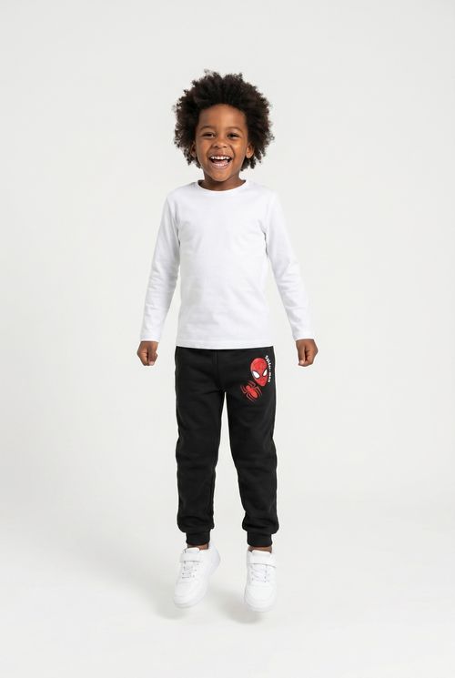 Calça Jogger Infantil Menino Preta Homem-Aranha