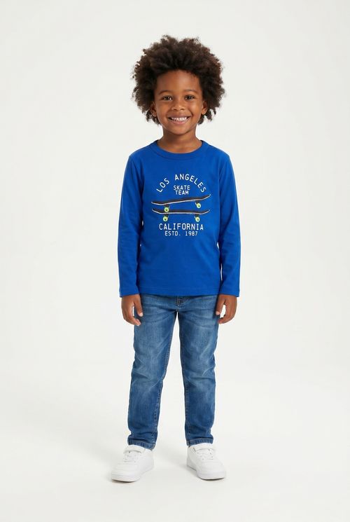 Moletom Infantil Menino Azul California Skate