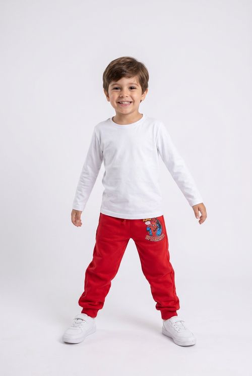 Calça Jogger Infantil Menino Vermelha Homem-Aranha