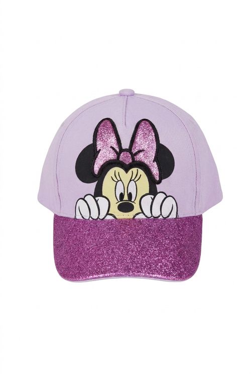 Boné Infantil Menina Lilás Minnie Mouse com Glitter