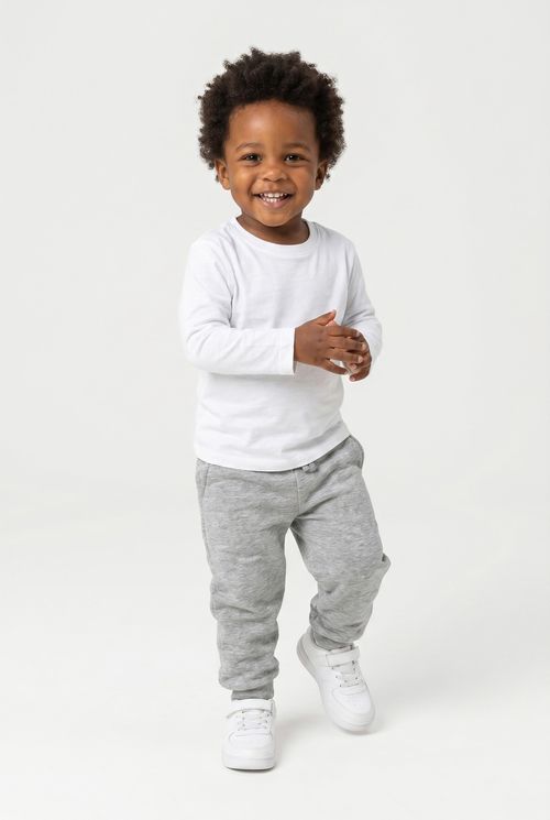 Calça Jogger Infantil Moletinho Mescla