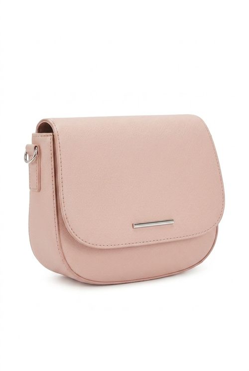 Bolsa Tiracolo Feminina Estruturada Rosa Pastel