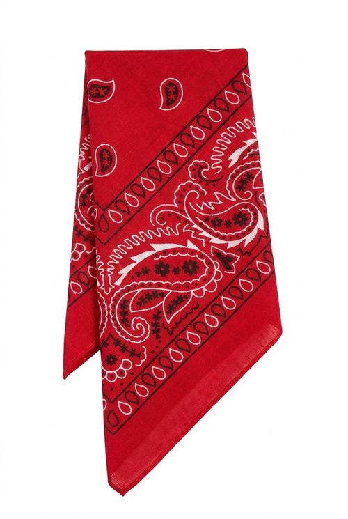 Bandana Unissex Vermelha Estampa Paisley