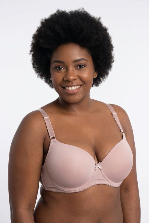 Sutiã Feminino Base em Microfibra Marrom Médio