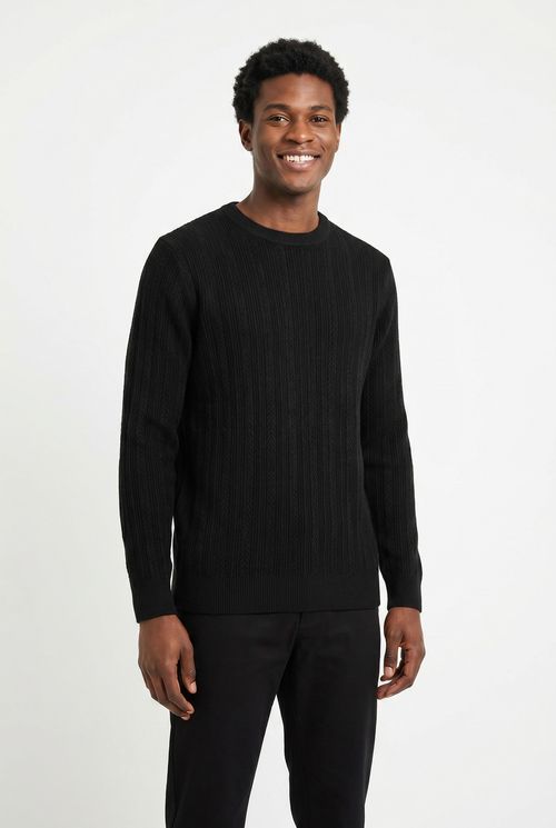 Masc casual mcl006 blusa trico tex vert preto