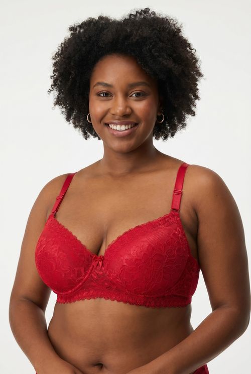 Ling fpm lgs058 sutia base renda vermelho escuro