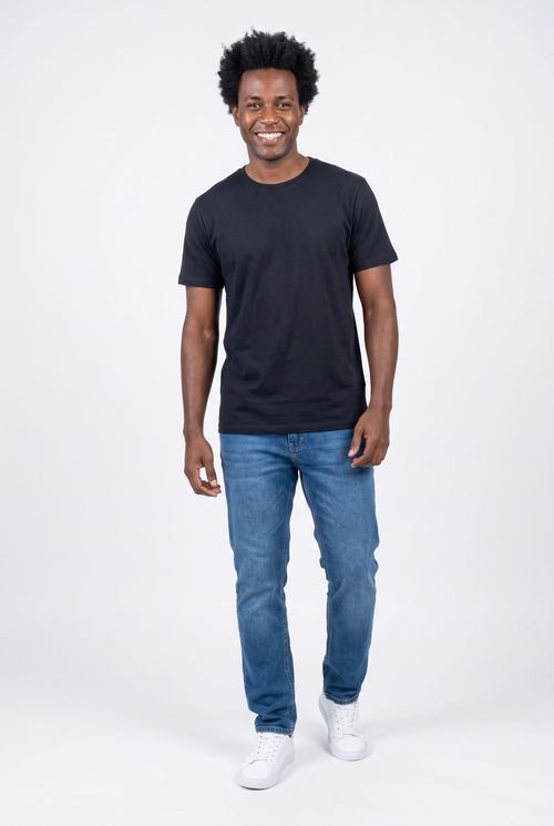 Camiseta Masculina Básica Premium Algodão Peruano Preta