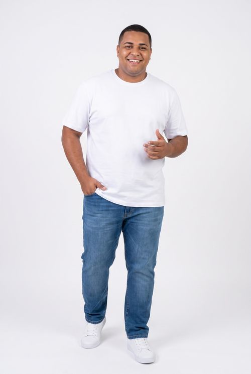 Camiseta Masculina Básica Algodão Premium Branca
