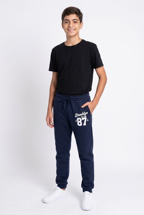 Calça Jogger Infantil Menino Azul Marinho Brooklyn 87