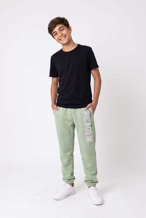 Calça Jogger Infantil Verde Chicago 86 Juvenil