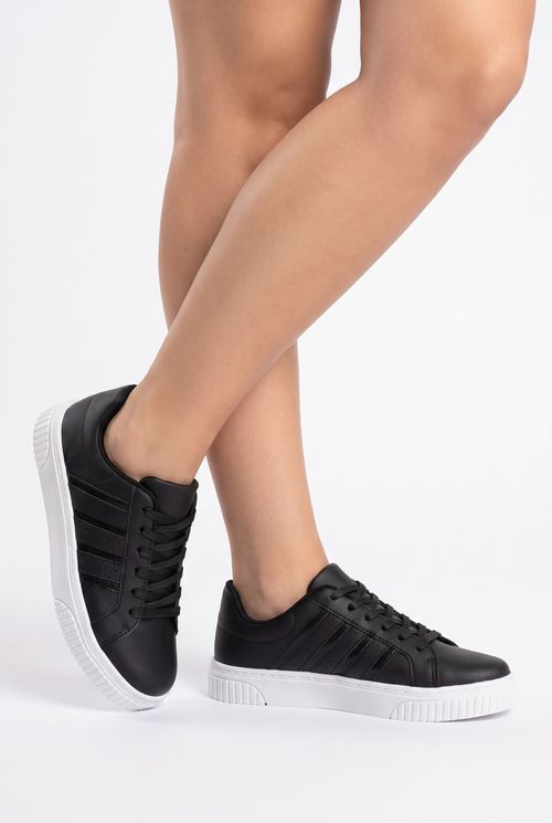 Tênis Feminino Casual Plataforma com Brilho Caedu
