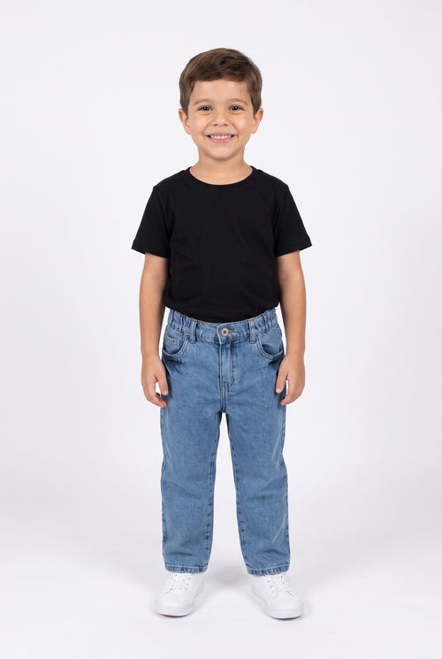 Calça Jeans Infantil Jogger Azul Médio