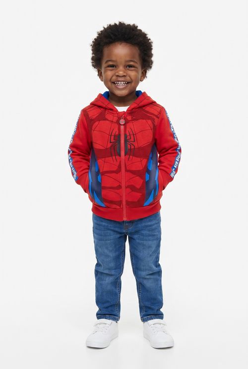 Moletom Infantil Menino Vermelho com Estampa Homem-Aranha