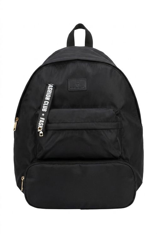 Mochila Feminina Caedu em Microfibra Preta