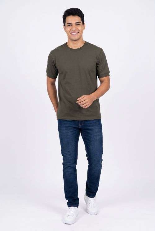 Camiseta Masculina Básica em Piquet Verde Pistache