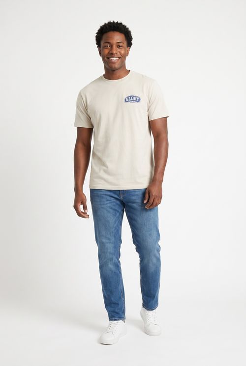 Camiseta Masculina Bege Glory em Algodão