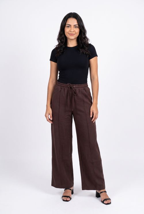 Moletom Feminino Wide Básico Marrom
