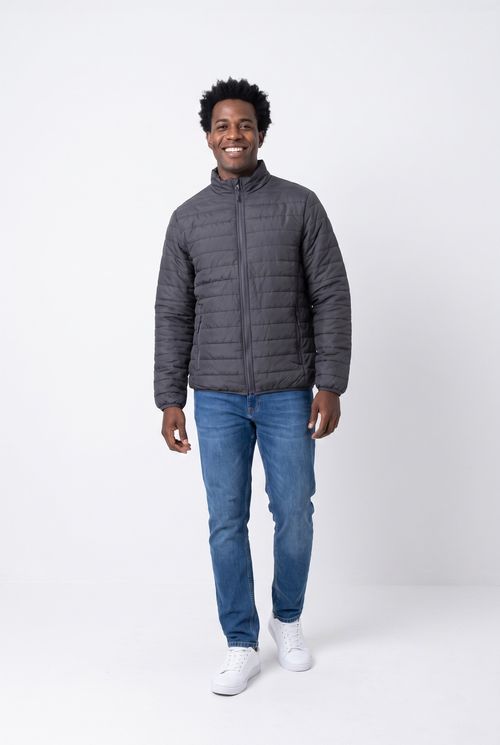 Masc casual mcj023b jaq puf gola prog cz cinza escuro