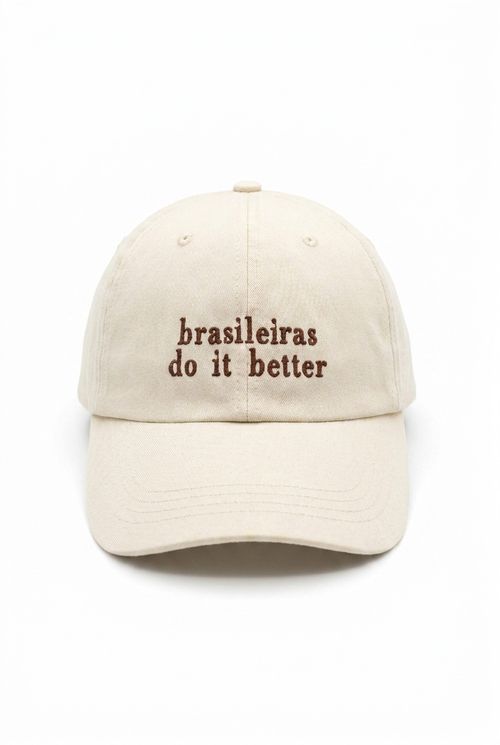 Boné Dad Hat Unissex Bege Brasileiras Do It Better