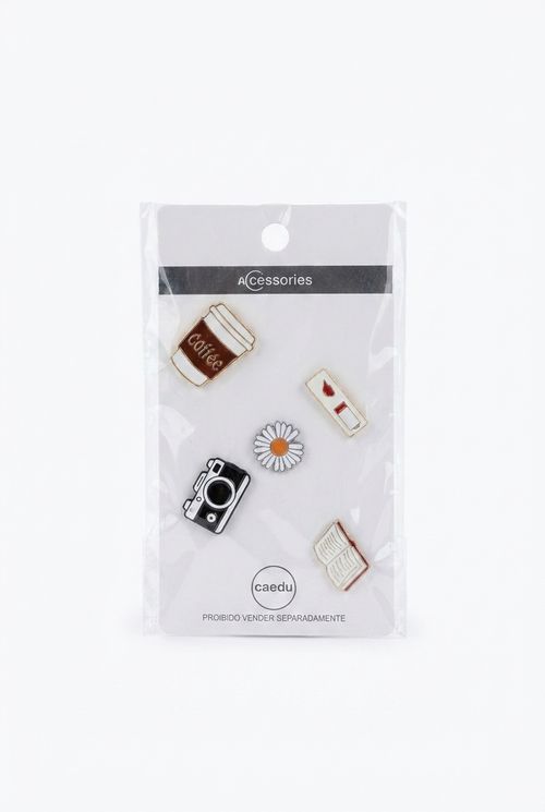 Kit 5 Pins Decorativos Metal Lifestyle