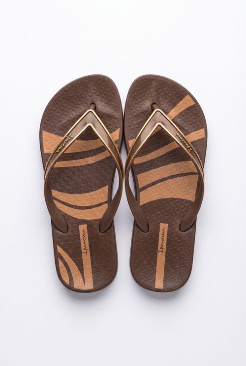 Chinelo Feminino Ipanema Linea Marrom Geométrico