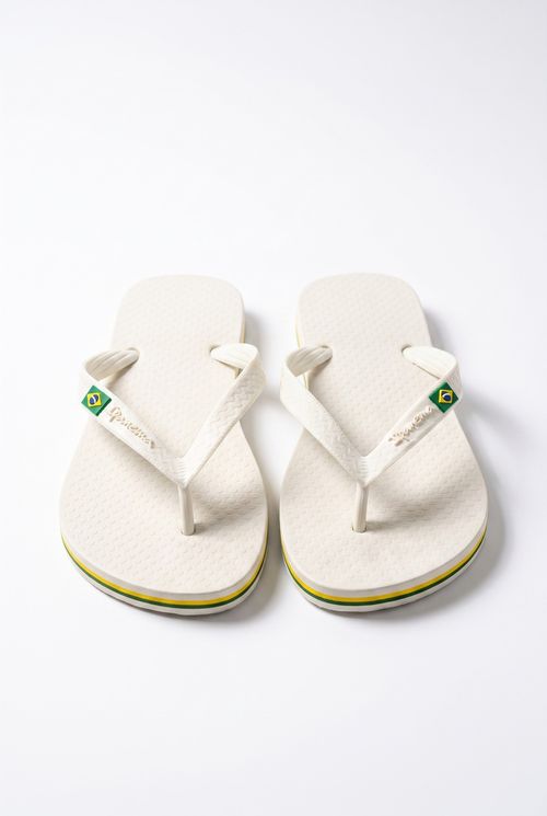 Chinelo Masculino Ipanema Brasil Bege com Bandeira