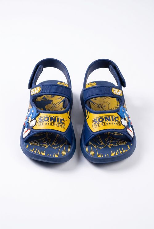Sandália Infantil Menino Azul Sonic Ajustável