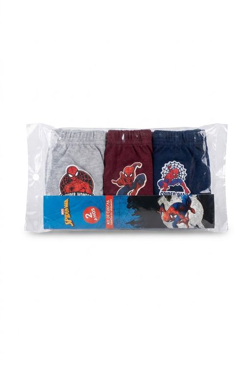 Kit 3 Cuecas Infantil Menino Algodão 2 Anos Homem-Aranha