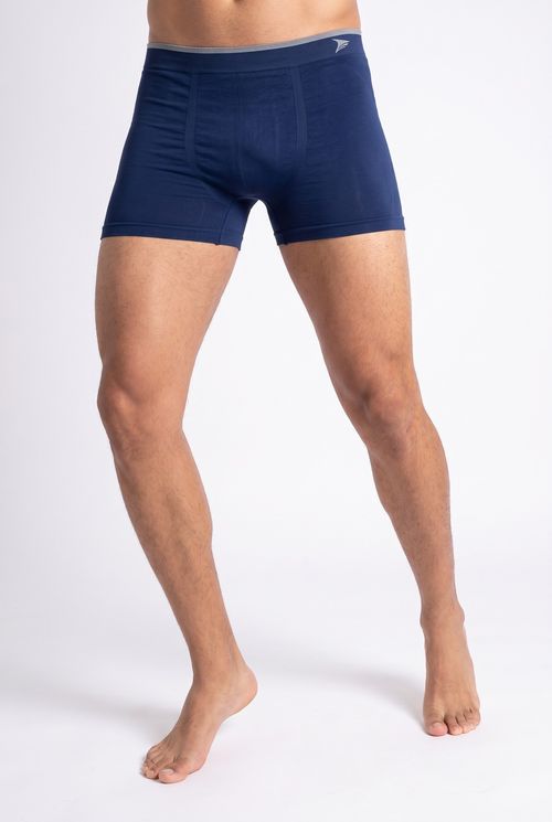 Kit 2 Cuecas Boxer Masculinas Seamless Azul e Cinza