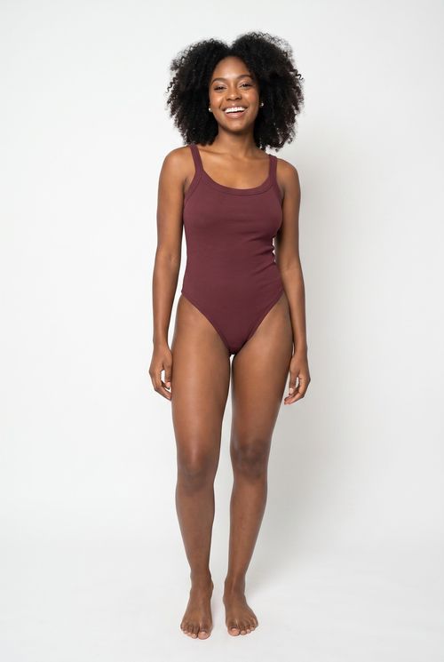 Body fem bsc fpsy001 s/m malha power fpj vermelho escuro