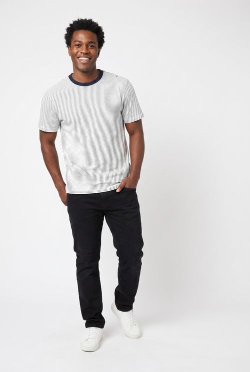 Camiseta masc casual 1275204 piquet lis azul escuro
