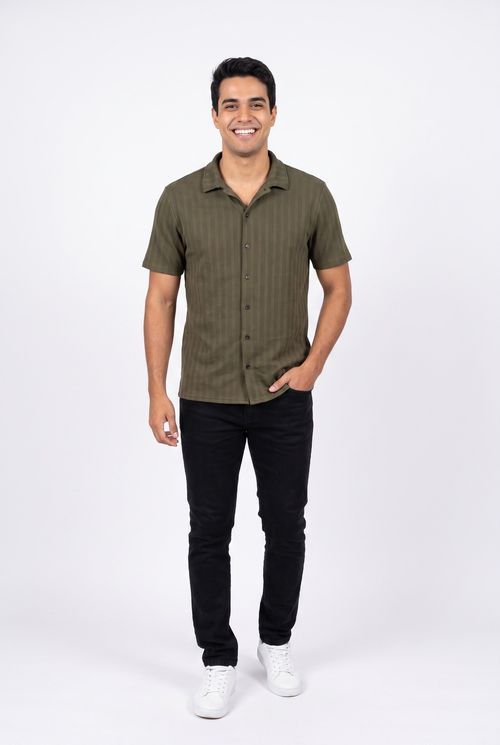 Camiseta masc text mg ct 21416 vd mil verde escuro
