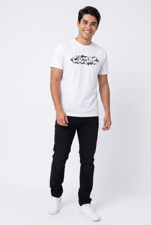 Camiseta masc culture branco branco