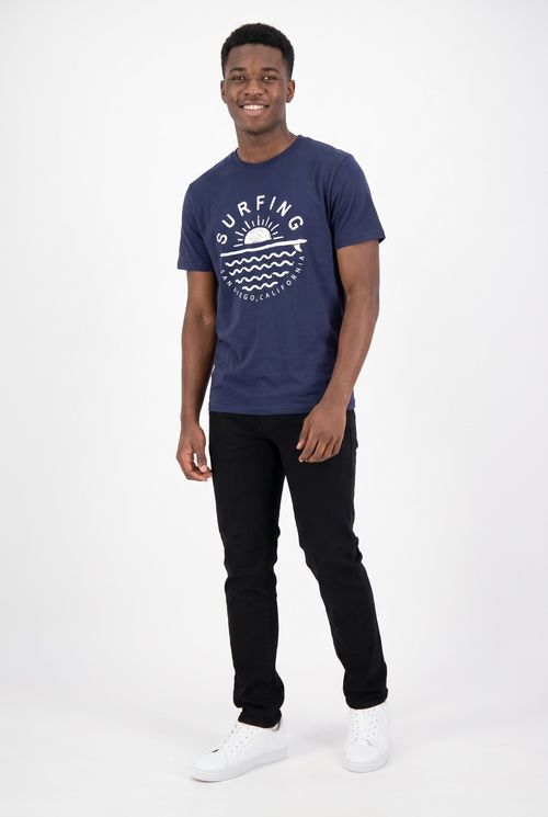 Camiseta masc surf marinho azul escuro
