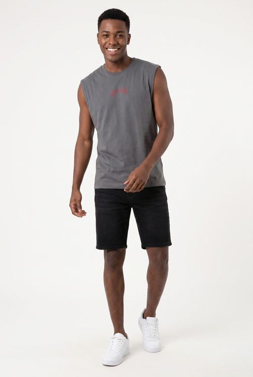 Regata masc jov machao silk fc fearless cinza escuro