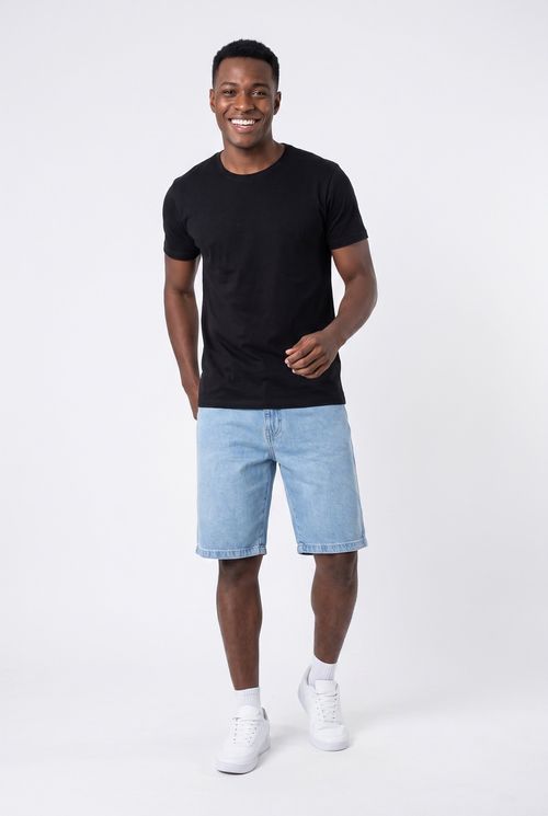 Bermuda masc promo 900881b jns reta cl jeans azul claro