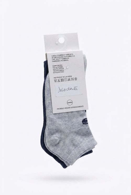 Kit 3 Meias Infantis Menino Skater Estampadas 30-33