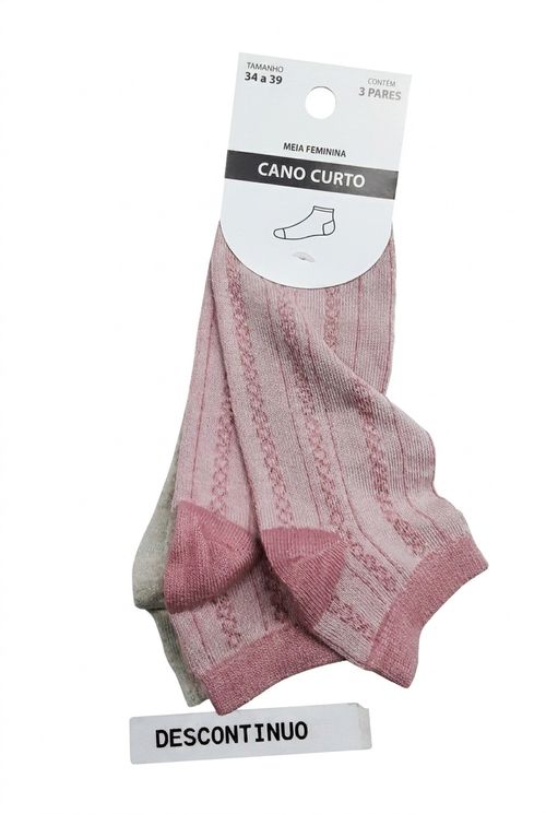 Kit Meias Femininas Algodão Estampadas Caedu
