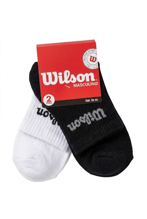 Kit 2 Pares Meias Masculinas Wilson Cano Médio Preto Branco